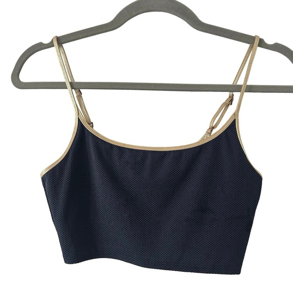 aerie Other - Aerie Women's Scoop Metallic Navy Gold Adjustable Bralette Bra Small NWOT